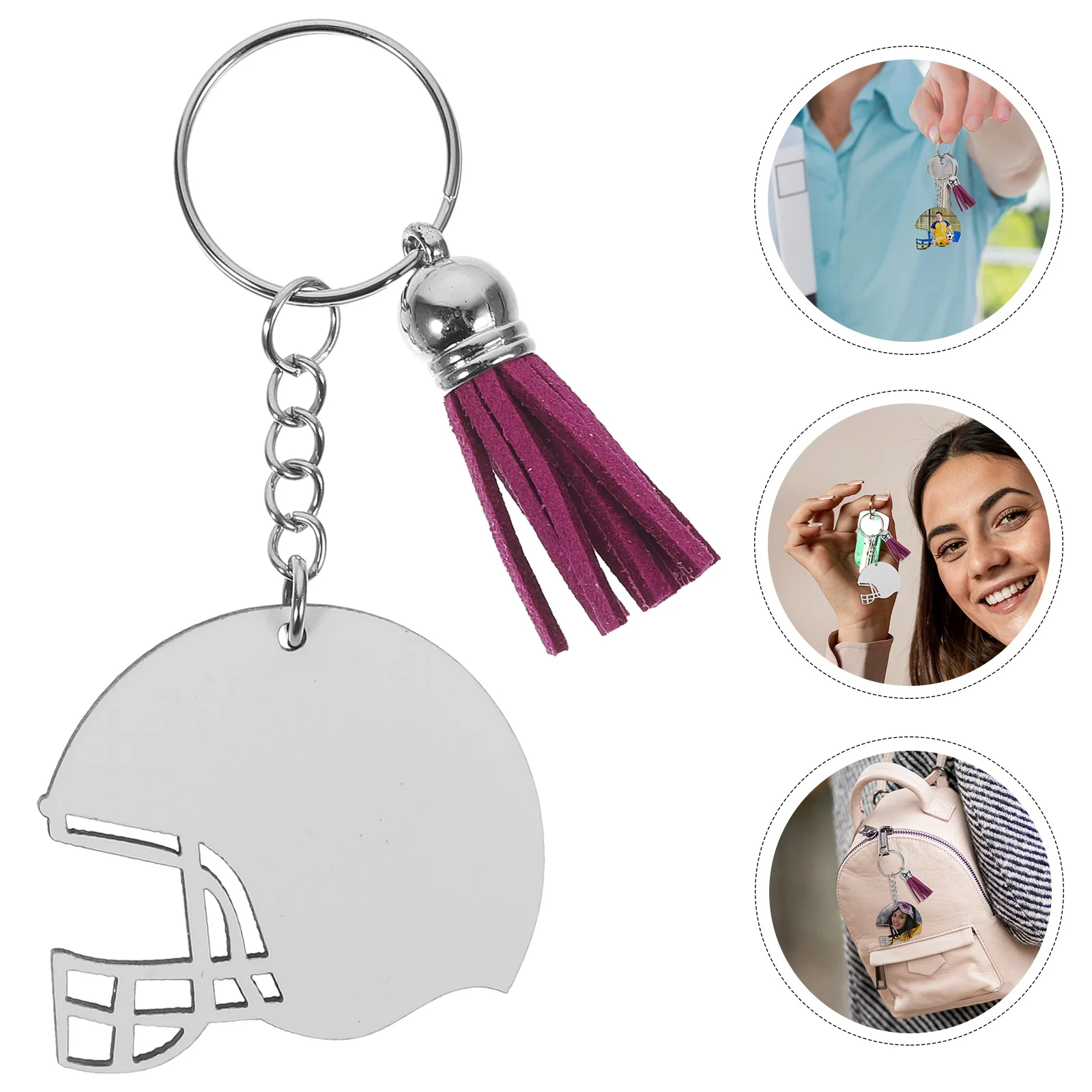 

30Sets Sublimation Blank Keychains DIY Keychain Blanks Mdf Durable for Handmade Crafts Backpack Tags Souvenirs