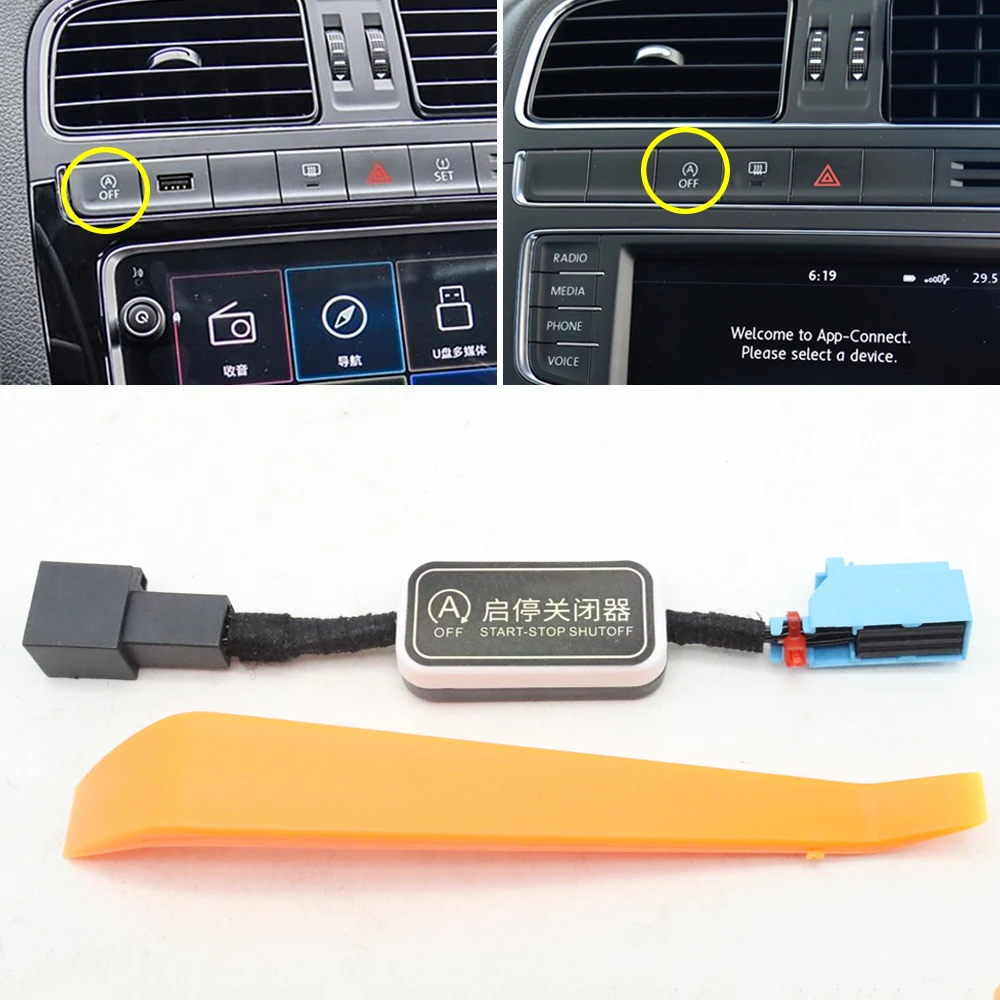 

Smart Canceller Automatic Stop Start Engine Off Eliminator Closer Disable Cable Sensor Plug For Volkswagen VW Polo MK5 2014-2017