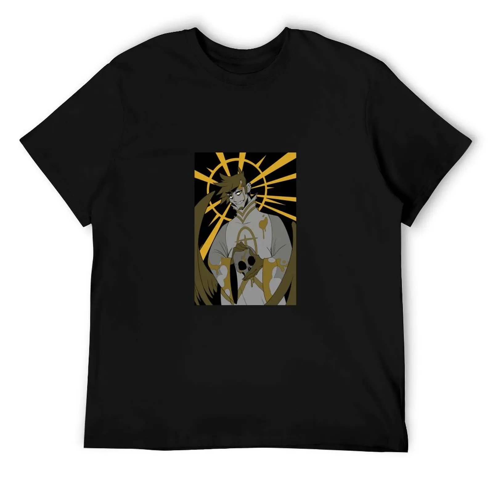 

Gold Exorcist Adam T-Shirt anime t shirts oversize t shirt men 100% cotton luxury brand graphic t shirts for man T-Shirt