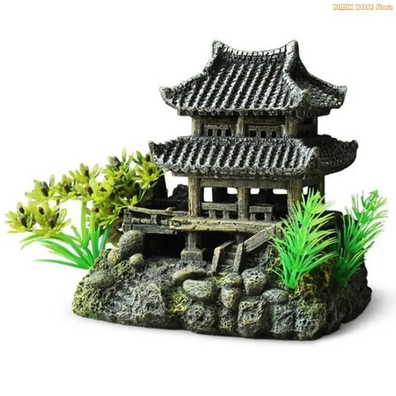 K1AE Aquarium Decoration Cave Fish Tanks Accessories House Decors for Cave Hide Decors