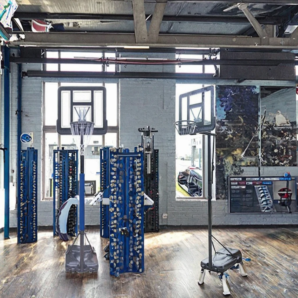 طوق كرة سلة محمول من YTYIN مع قاعدة خزان مياه 30 لتر وإطار فولاذي قابل للتعديل 2.11-2.53 متر للاستخدام الداخلي/الخارجي