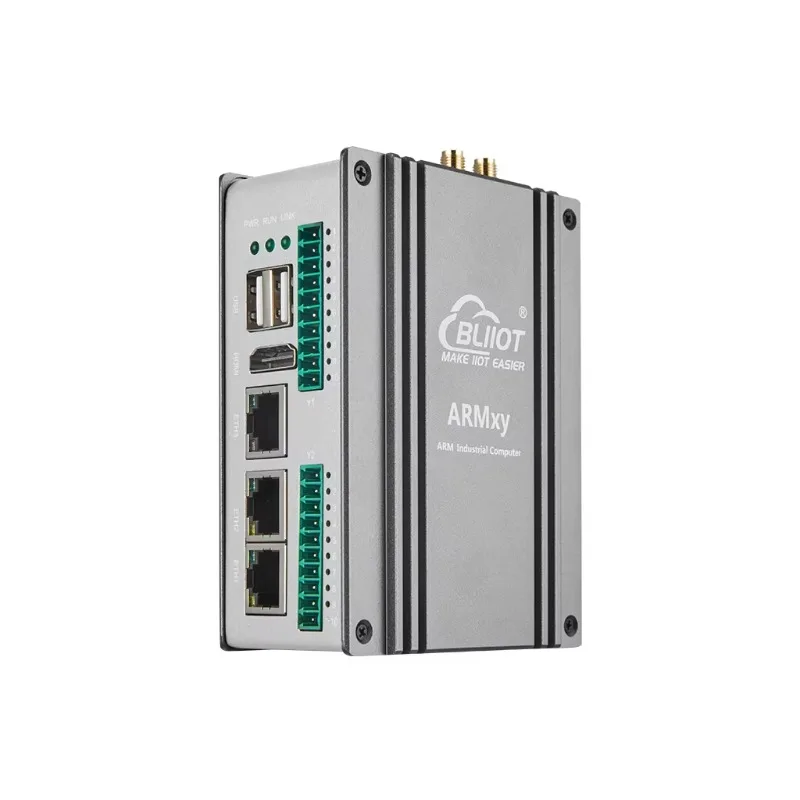 ARMxy BL335 Industrial IoT Gateway with 2*Ethernet + 4*RS485 9-36V DC Input -40~85℃ for Smart Factory Data Acquisition