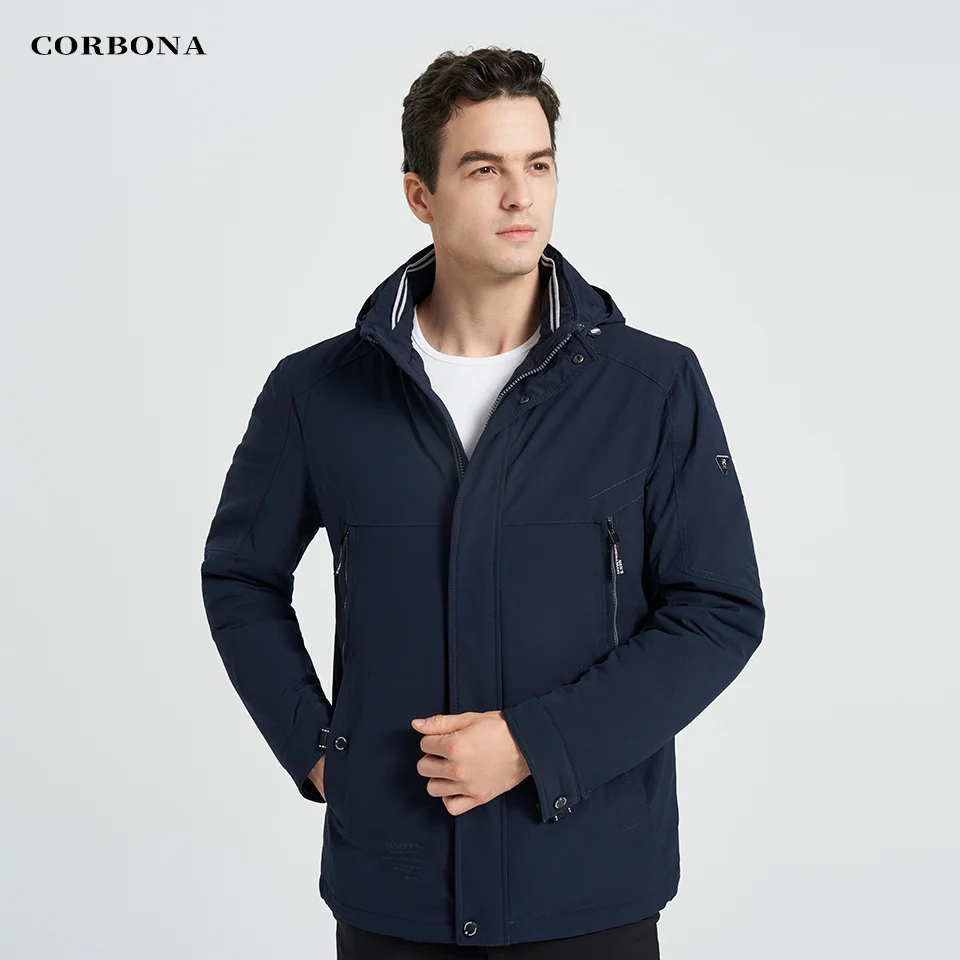 CORBONA 2022 jesienno-zimowa kurtka męska moda wędkarska Outdoor fajne męskie płaszcze Camping Business Casual robocza ubranka na prezent Parka