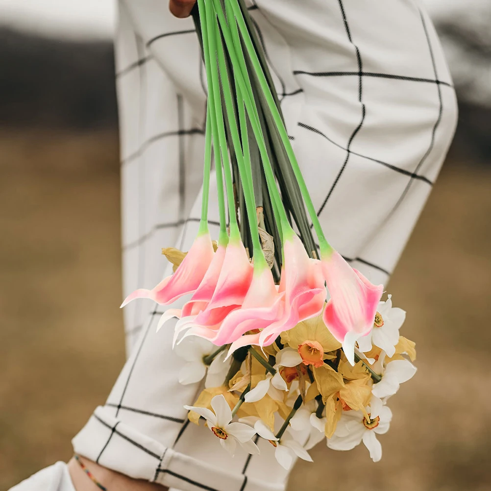 

4 Pcs Artificial Flowers PinkFaux DecorativeFlowers for DIY Flower Arrangement Wedding Crafts Home Decor