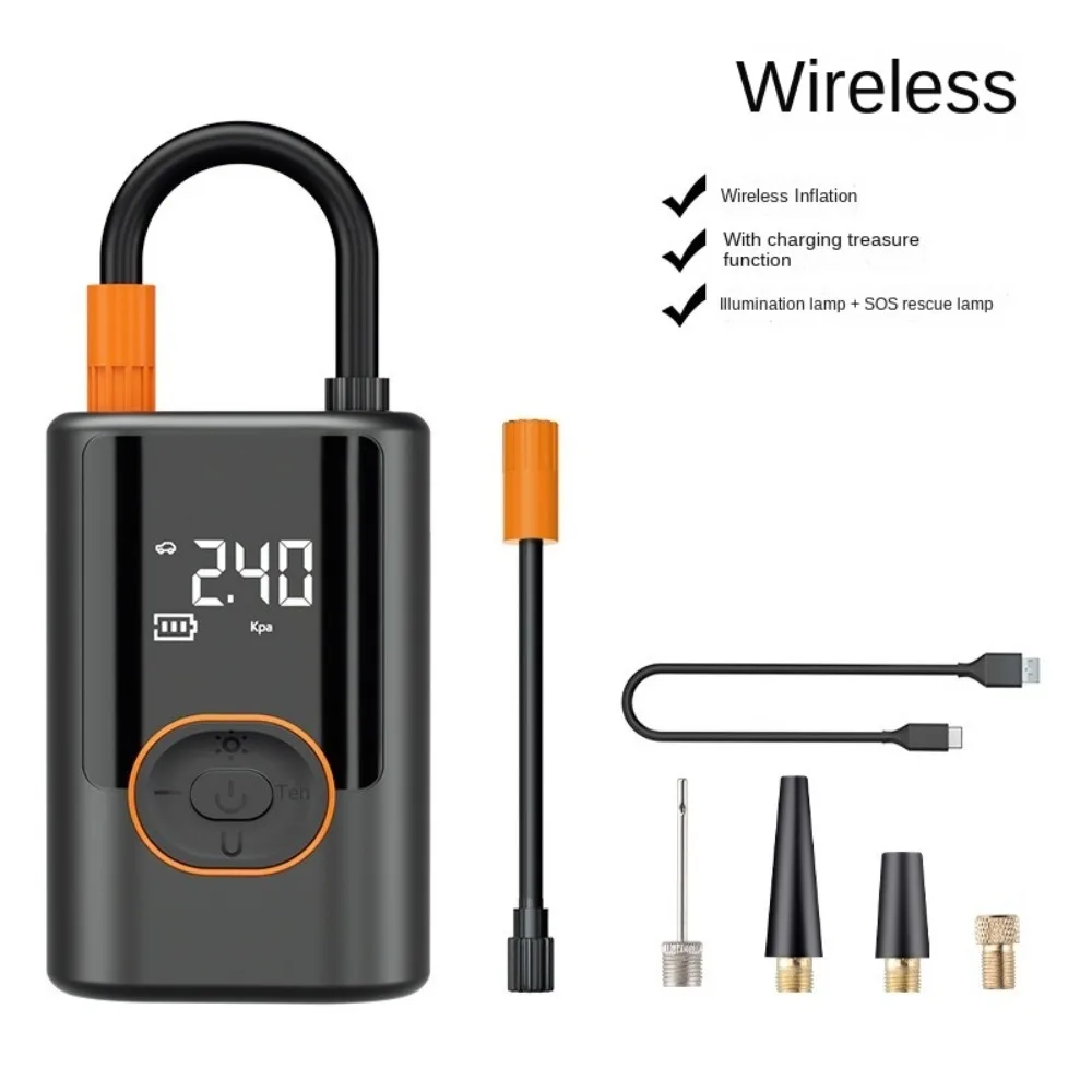 

Quick Charging Portable Tire Inflator with Lighting Handheld Wireless Car Inflation Pump Electric Tire Inflator Pump