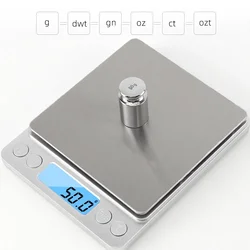 New 3Kg/500G 0.01g Digital Kitchen Scale Precision Scales Jewelry Weighing For Food Diet Postal Balance Measuring LCD Electronic