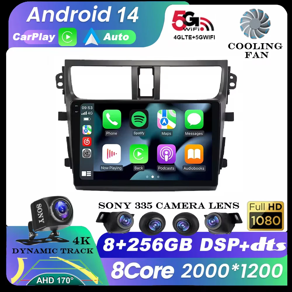 

Android 14 BT Stereo Car Radio For SUZUKI CELERIO/CULTUS 2015-2017 Carplay Auto 4G WIFI Player Voive Multimedia QLED 360 Camera