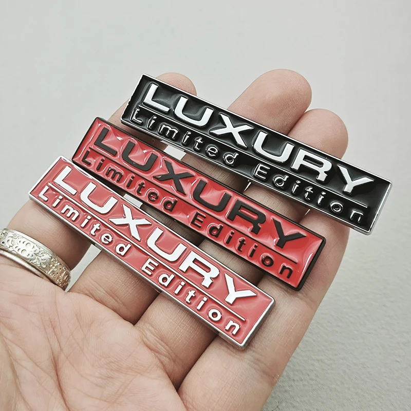 

3D металлическая хромированная наклейка на автомобиль с логотипом LUXURY, ограниченная серия, значок на задний багажник, эмблема, декоративная наклейка, авто, универсальные аксессуары