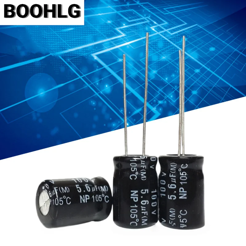 20PCS Audio Noji NP High and Low Frequency Crossover Electrolytic Capacitor 100V 5.6uF 5.6uF 100V 10X16 10X20