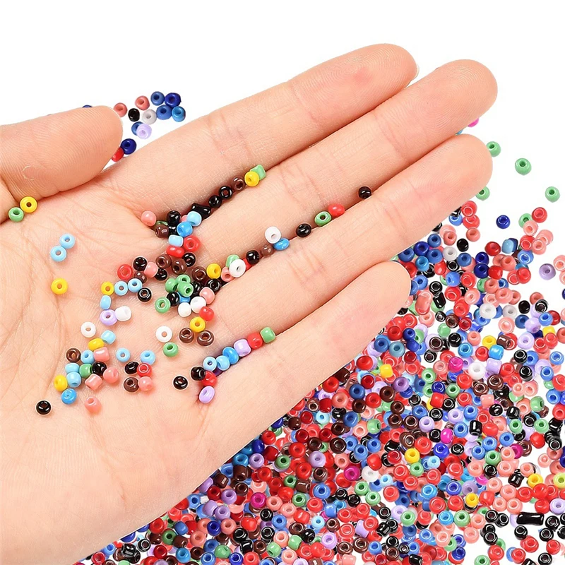 200g 4mm Multicolour Glass SeedBeads Opaque Solid Color Uniform DIY Beaded Necklace Accessories Round Small Craft Seed Beads