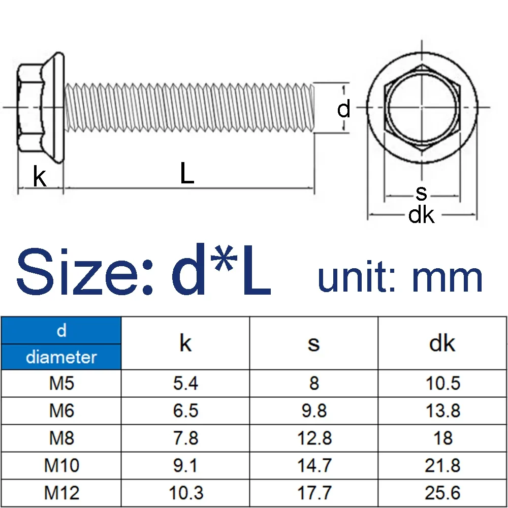 10 sztuk M5 M6 M8 M10 M12 A2-70 304 stal nierdzewna GB5787 zewnętrzny łeb sześciokątny z ząbkowanym kołnierzem śruba z podkładką