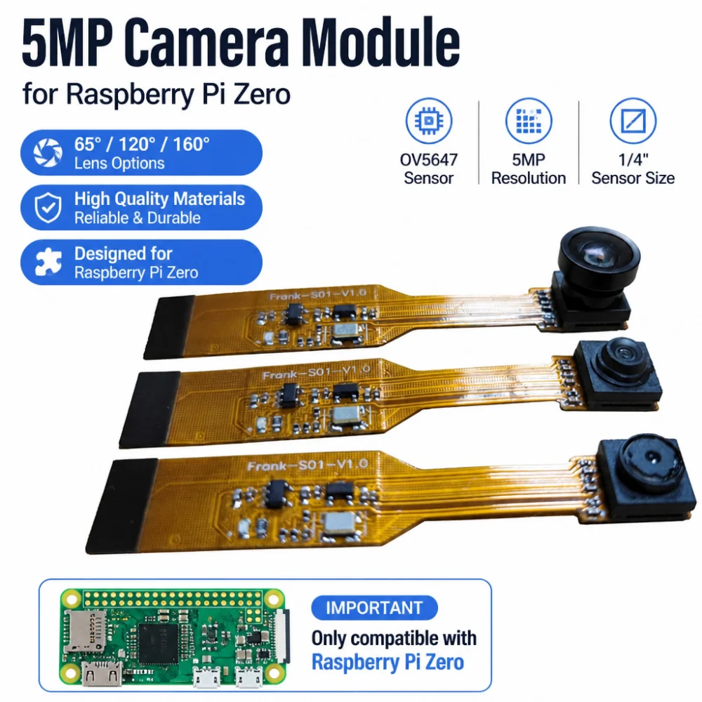 �y�Z�[�����zRaspberry Pi Zero�pOV5647�J�������W���[���i65�j ° , 120 ° , 160 ° 5���K�s�N�Z���A1/4�C���`