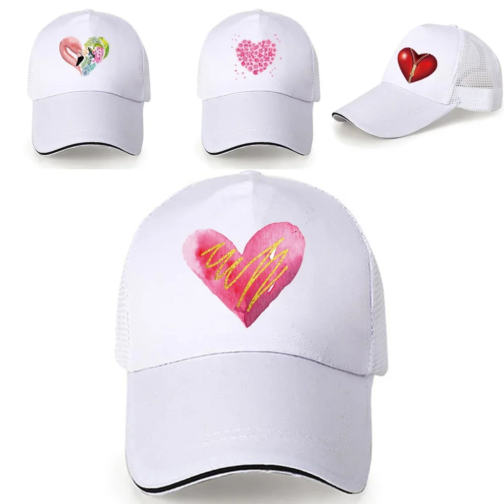 Male Hip Hop Caps Golf Tennis Cap Women Baseball Hats Outdoor Running UV Protection Mesh Sun Hat Dad Snapback Hat Love Series