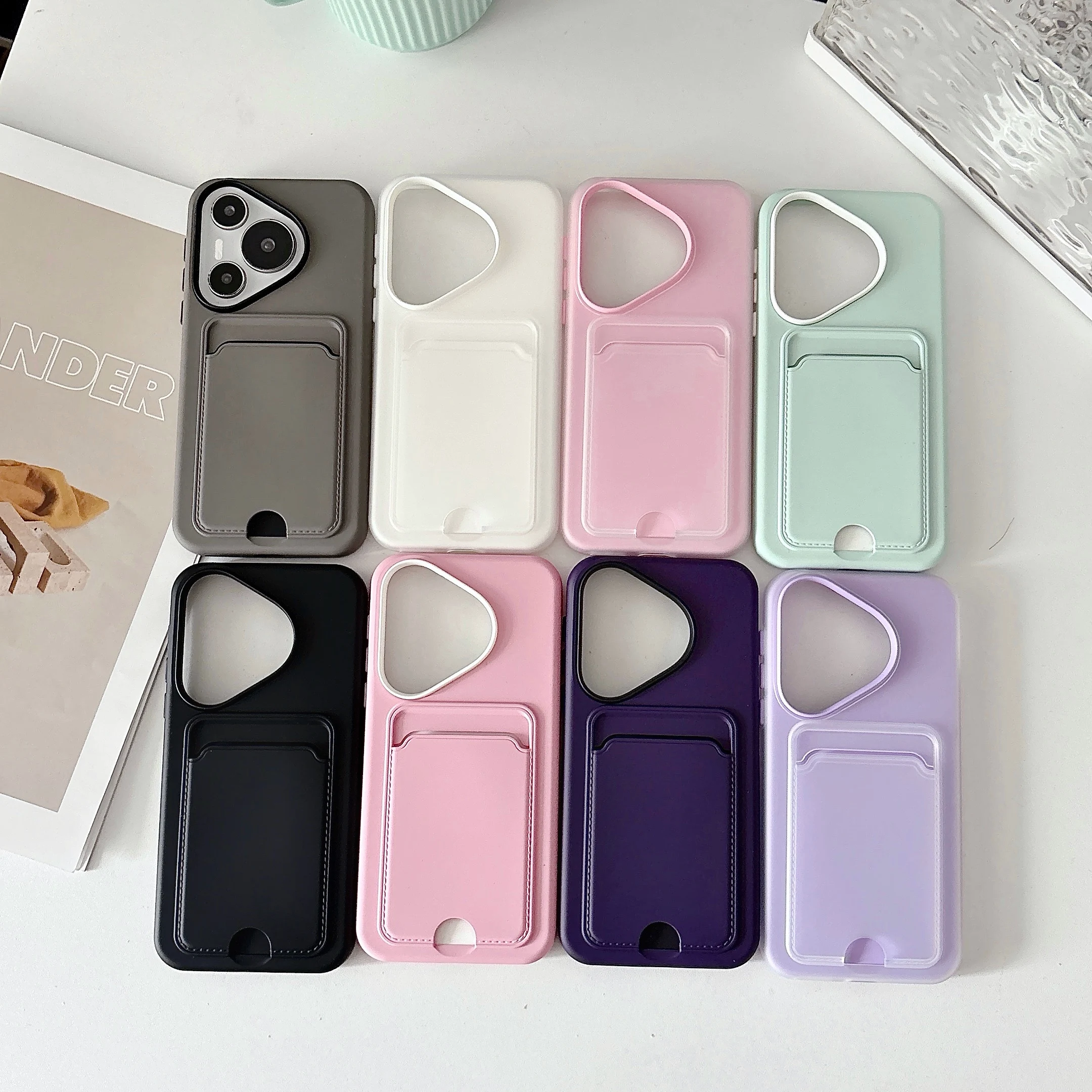 Slim Card Slot Case - Odporne na wstrząsy hybrydowe etui z