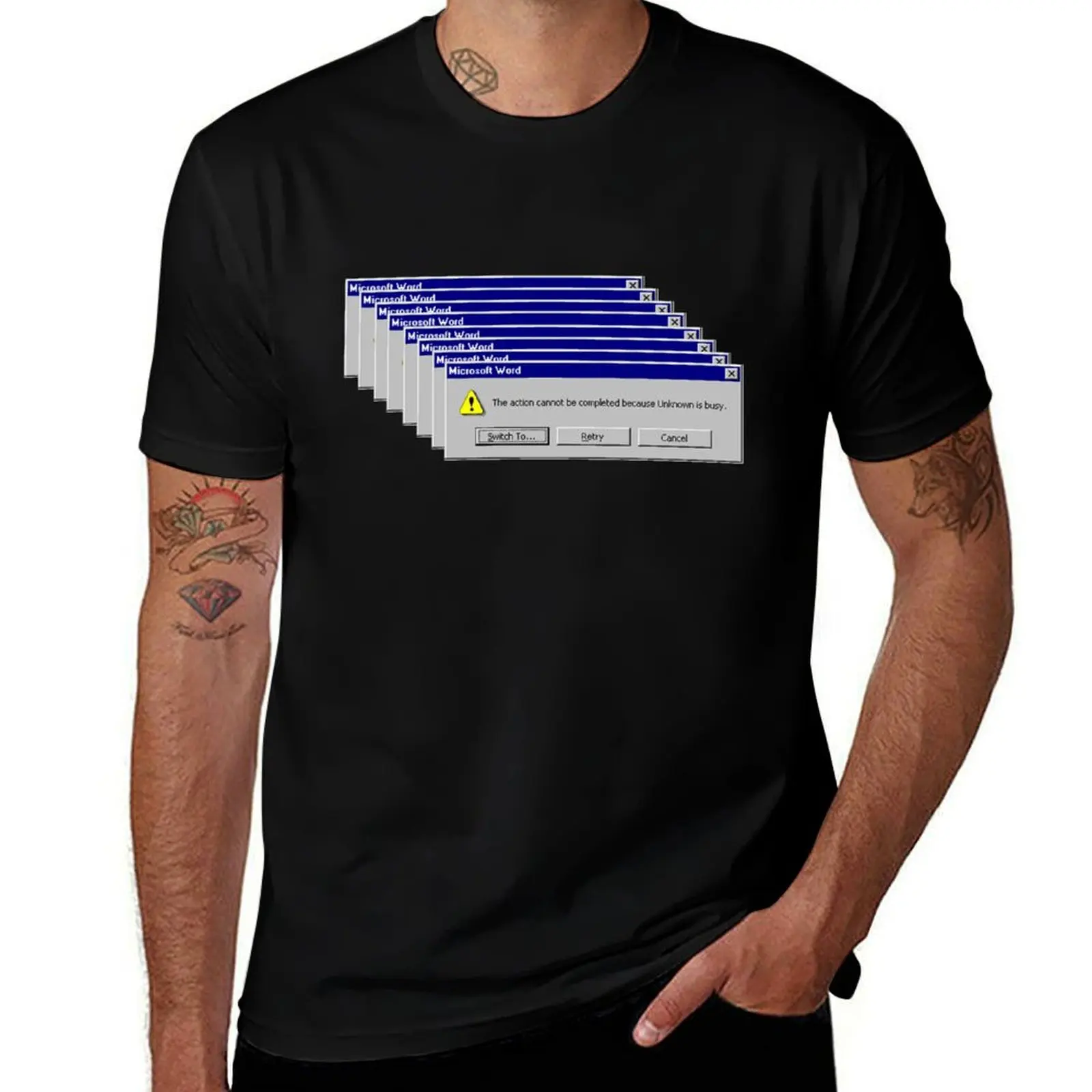 windows 98 error message T-Shirt Plus Size Quick Dry Sports Tee T-Shirt