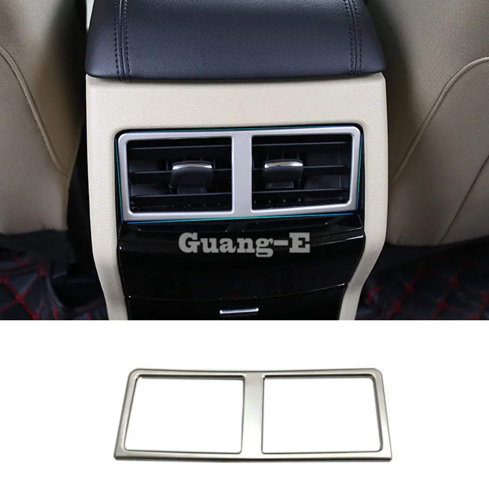 

For Ford EDGE 2015 2016 2017 2018 Car Styling Stick Garnish Cover Trim Abs Chrome Rear Upside Air Conditioning Outlet Vent 1pcs