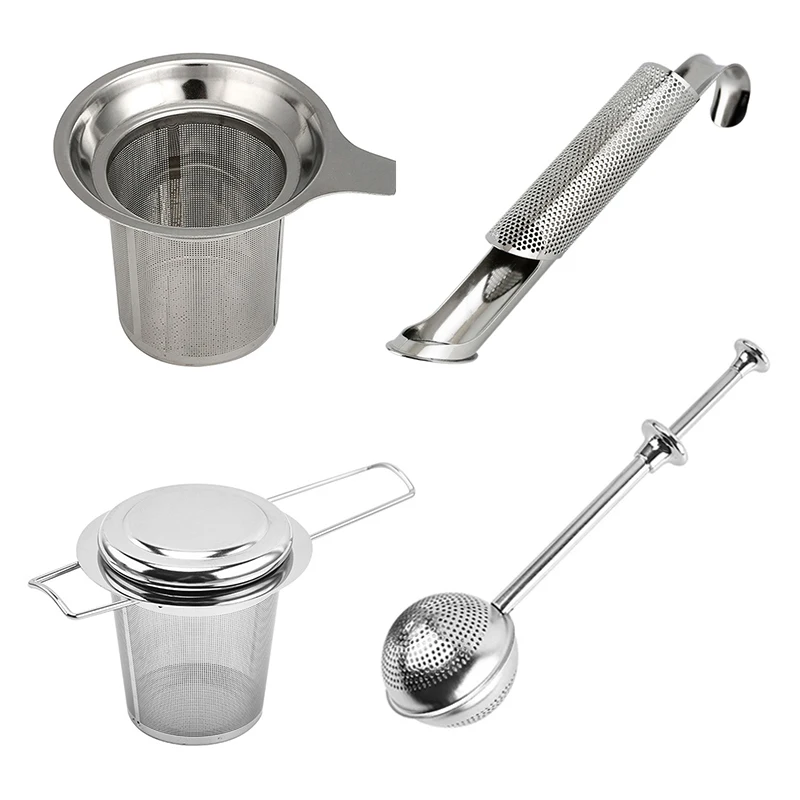 Tea Infuser Stainless Steel Tea Strainer Puer Green Loose Leaf Tea Filter Fine Mesh Ball Infuser Basket Teapot Infusion Brewing