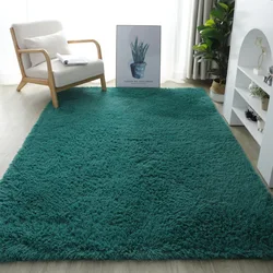 RULDGEE Shaggy Thick Washable Silk Plush Carpet Floor Mats Stitching livingroom Alfombra Bedroom Carpet Bay Window Mat