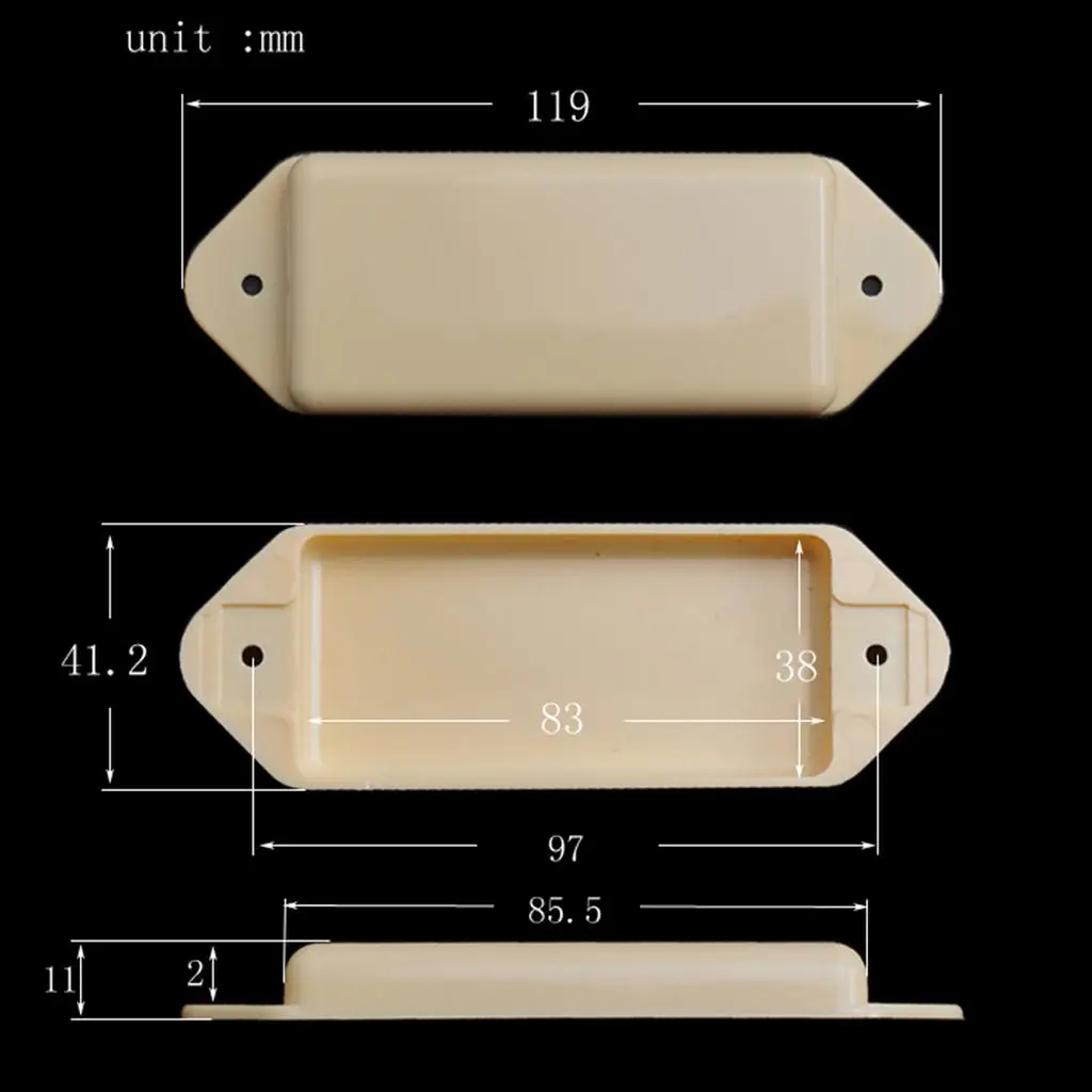 Electric Guitar Pickup Lid Shell 119x41mm Plastic Cover for P90 Guitar Accessories High Quality Part