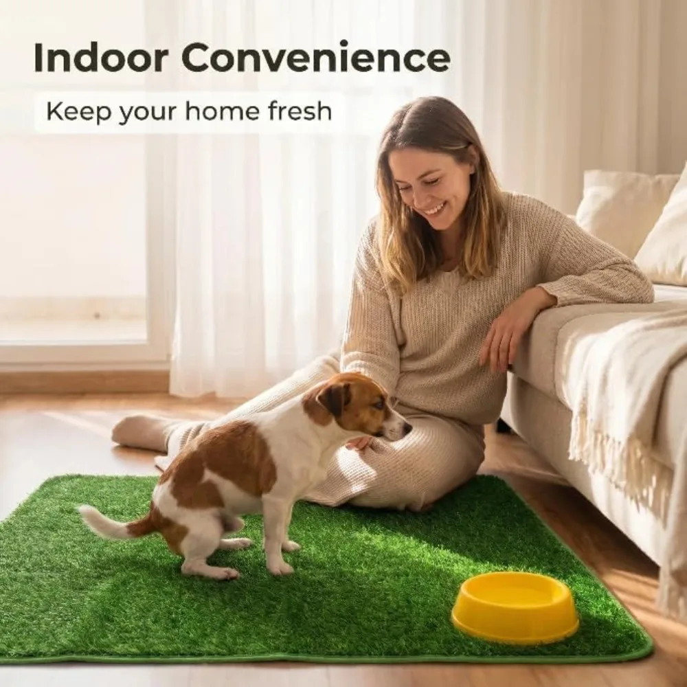 Dog Toilet Simulation Lawn Plastic Washable Dog Toilet Grass Mat Pet Training Urination & Defecation Grass Mat Non-Slip Backing