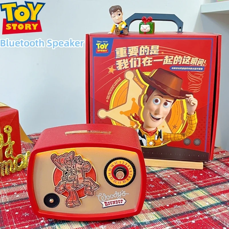 

Студийная Bluetooth-Колонка Disney Toy Story Вуди в стиле ретро, мультяшный Беспроводной Портативный Студийный динамик, креативные праздничные подарки, подарок на день рождения