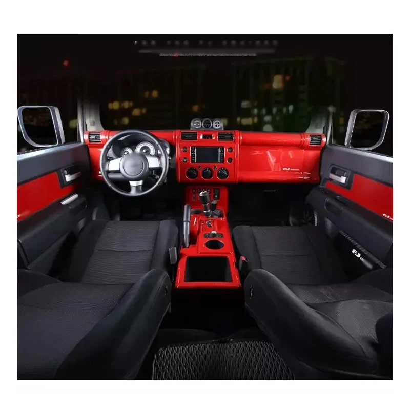 

For TS-FJ-245Light Luxury Car Interior Parts New Creative Carbon Fiber Textured Interior Kit for FJ Cruiser 2007-2020