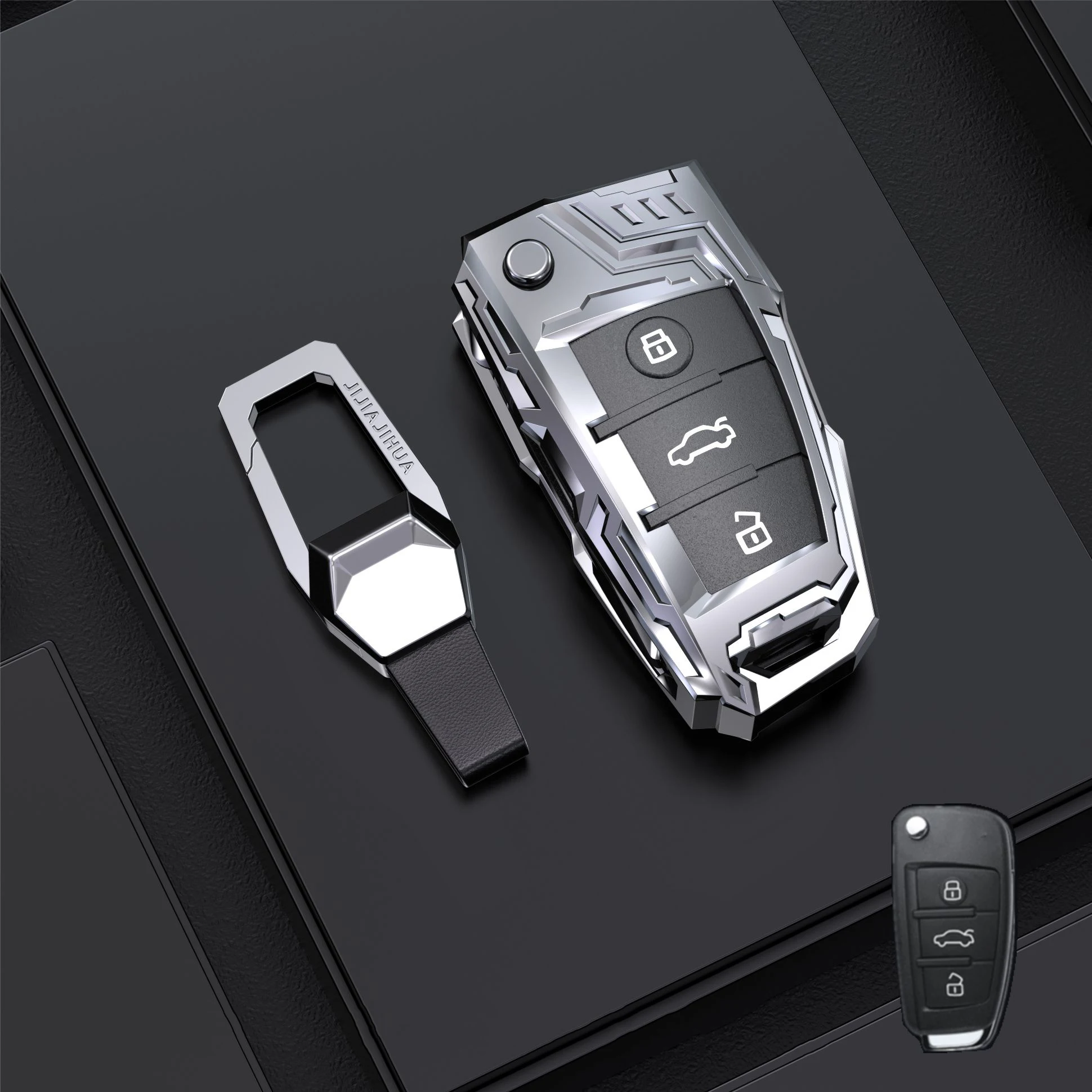 

For Audi A1 A3 Q2L Q3 S3 S5 S6 R8 TT TTS 2020 Q7 Q5 A6 A4 A4L Q5L A5 A6L A7 A8 Q8 S4 S8 Hight quality alloy Car Key Cover Case