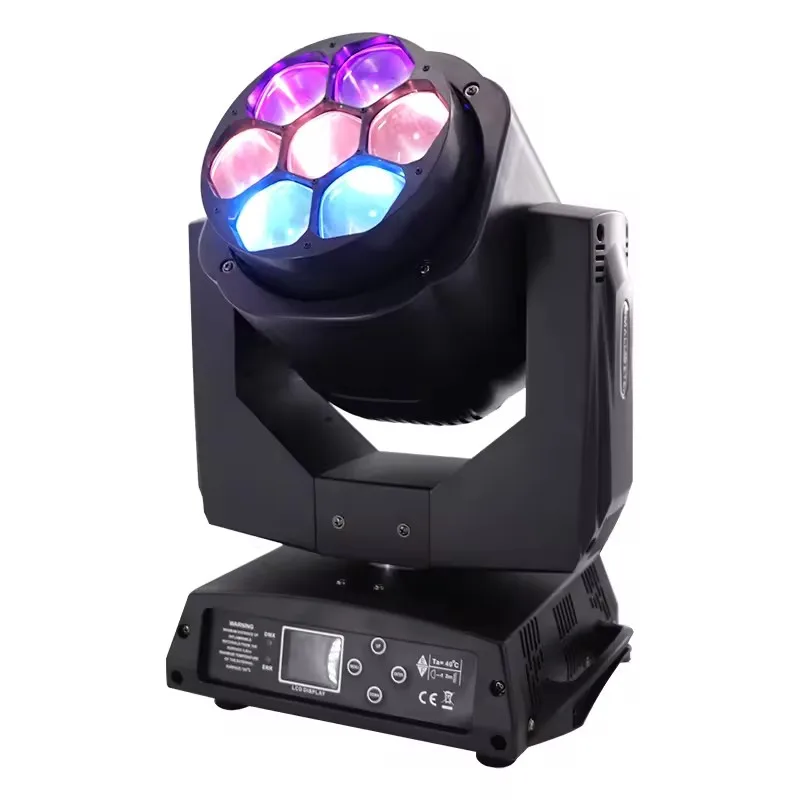 Jacmui-Lumière de Scène LED Rgbw 4 en 1, 7x15W, avec Tête Mobile, Zoom, pour Club, avec Effet Merveilleux