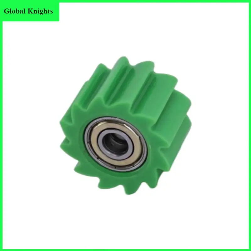 8mm green guide wheel, wild motorcycle chain guide wheel with built-in bearing nylon chain tensioner wheel