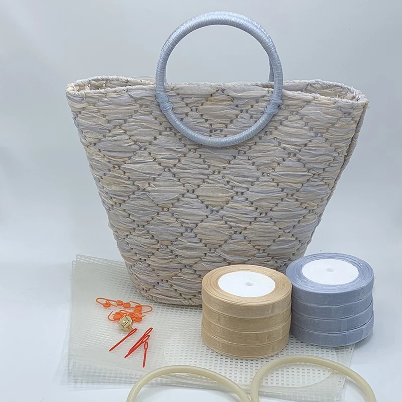 1 Set Embroidery Bucket Bag Auxiliary Knitting Sewing Weaving Plastic Mesh Sheet For DIY Accessories Handmade Easy Knit Helper