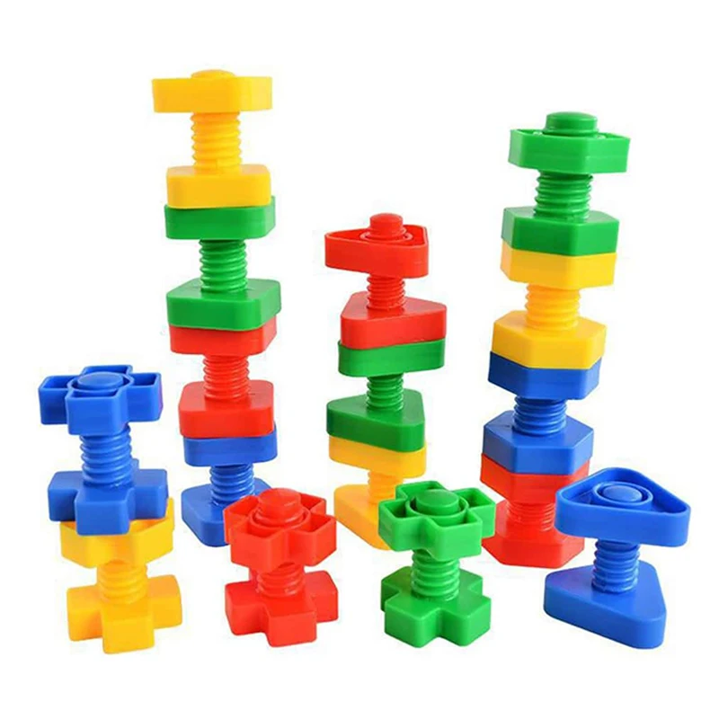 ตัวต่อสกรู ของเล่นเสริมพัฒนาการเด็ก ฝึกการจดจำรูปทรงและสี ของเล่นเสริมทักษะเด็กเล็ก ของขวัญเด็ก TMZ