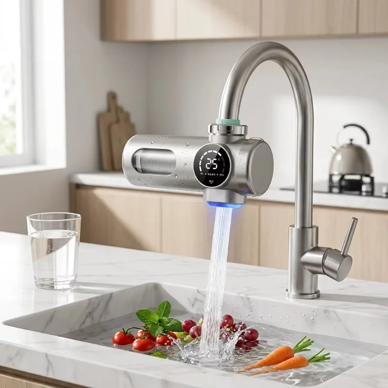 OEM ODM New Design Faucet Water Filter with Smart Screen Remove Scale and Chlorine UV Tap Water Purifier for Home Kitchen