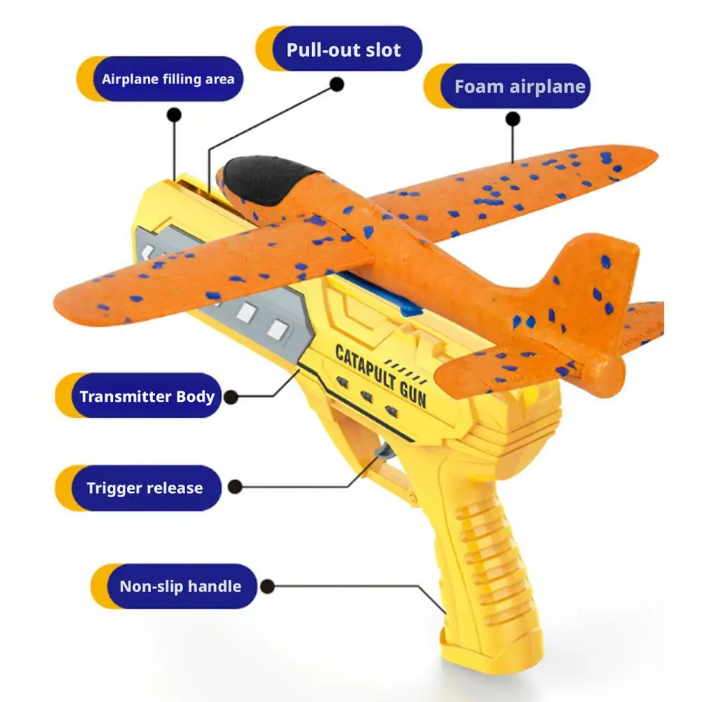 Flying Toy Children's Gifts Children's Ejection Aircraft Toys Foam Aircraft Glider Parent-child Outdoor Games Toys Foam Shooting image 6
