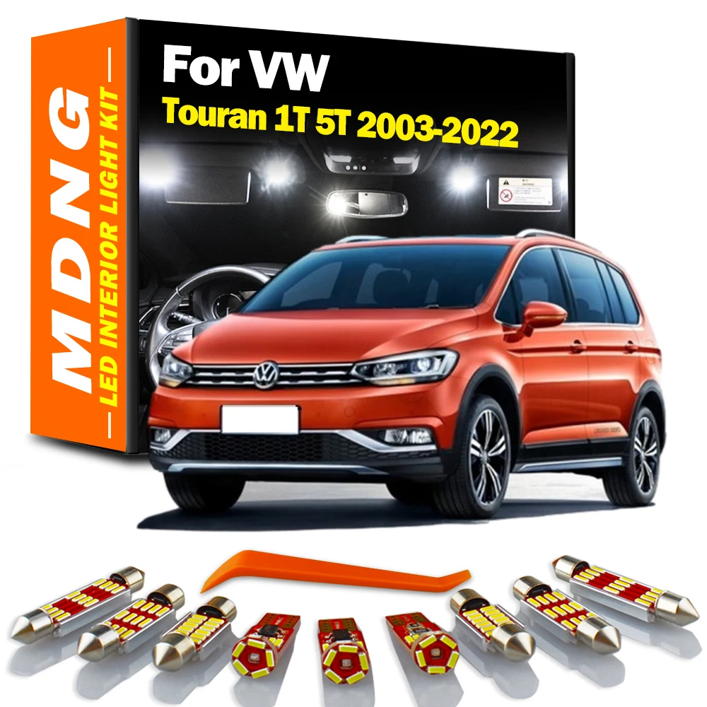 MDNG Indoor LED Light Kit For VW Volkswagen Touran 1T 1T1 1T2 1T3 5T 5T1 2003- 2017 2018 2019 2020 2021 2022 Car Accessories