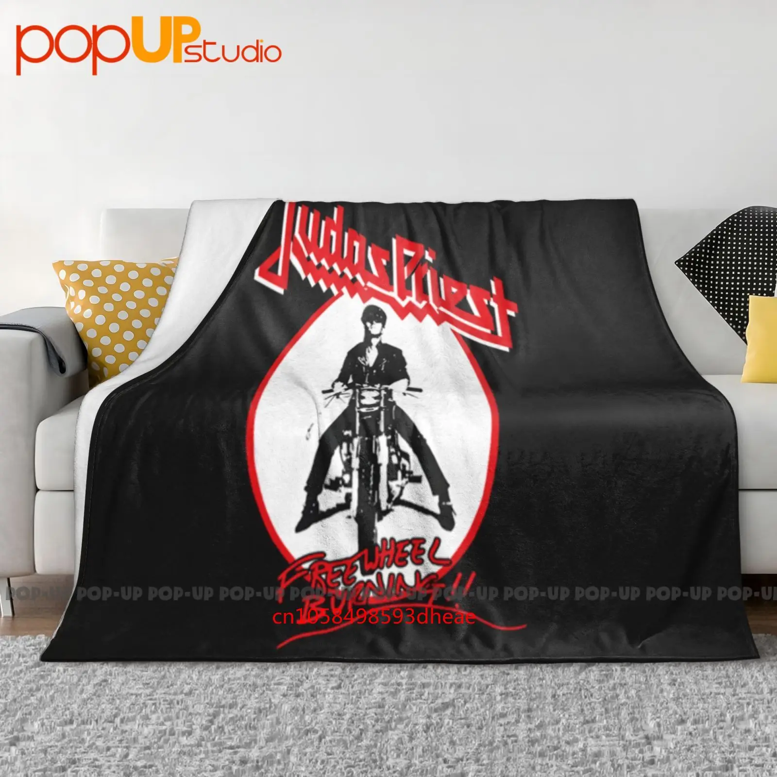 Judas Priest 1984 Tour Concert Free Wheel Burning Medium Rock Band Ultra-Soft Blanket Quilt Winter Sofa Cover Bed Covers