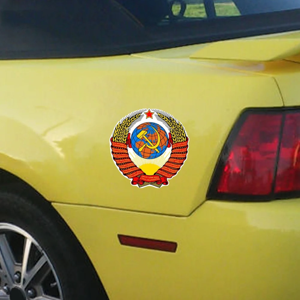 USSR National Emblem Car Styling Sticker Waterproof Reflective Decal Decoration