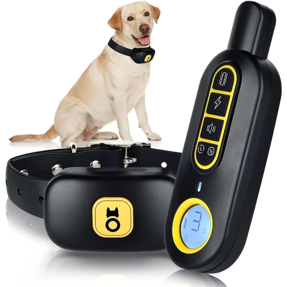 Anti vibration training collars for dogs of all sizes remote rechargeable IPX7 waterproof dog collars with 3 safety modes