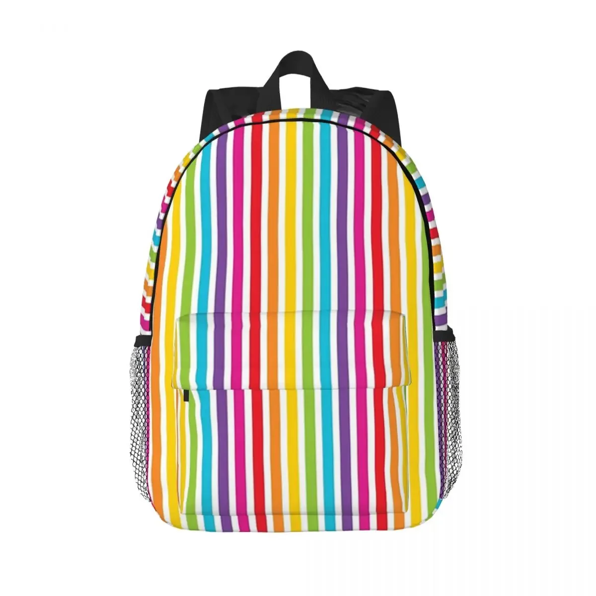 

Multicolored Vertical Stripes Backpacks Teenager Bookbag Casual Children School Bags Laptop Rucksack Shoulder Bag Large Capacity