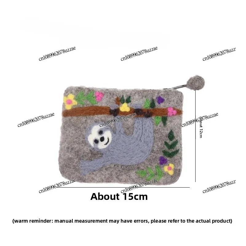 Handmade Wool Felt Change Bag Cute Animal, Styling Coin Bag Clutch Bag