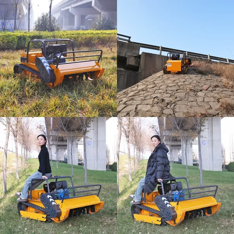 Industrial Grade RC Crawler Mower Slip Slope Lawn Mower for Farm Land Clearing Maintenance Flail Mower