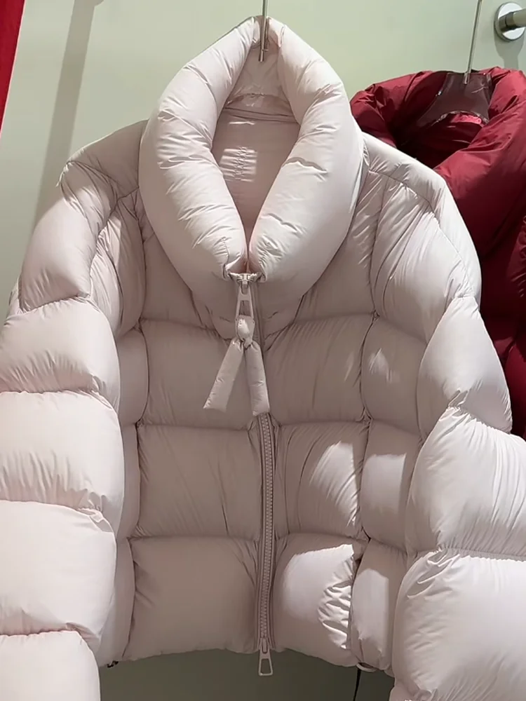 Koreaanse Sle ort Puffer Jaet vrouwen Winter Warme Bovenkleding Brood aap Stand Kraag donsjas Ci Casual Lange Sve