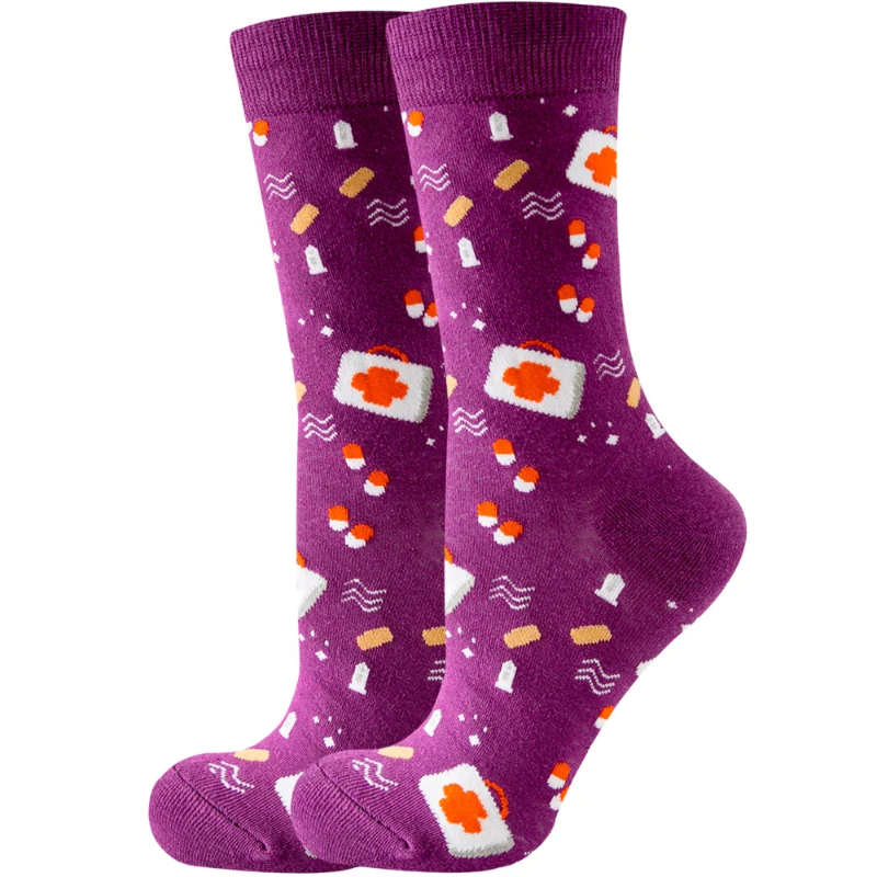 Autumn and Winter New Animal Mid tube Socks, Fruit Men's Socks, Cute Fashion Socks, Food Funny Socks