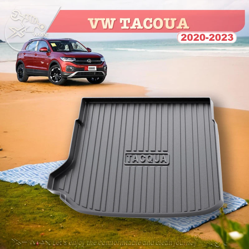 

For VW TACOUA 2020-2023 Custom Fit Car Trunk Mat All Season Black Cargo Mat 3D Shaped Laser Measured Trunk Liners