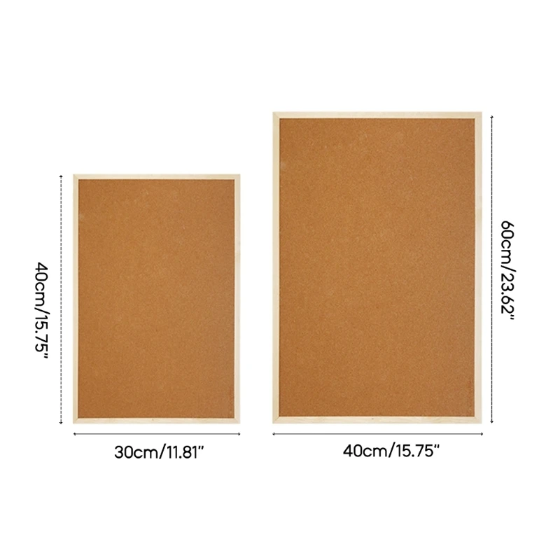 Double-Sided Cork Board Quartet Cork Finish Corkboard Bulletin Board Household Noteboard Kindergarten Photo Wall-Hanging DXAF