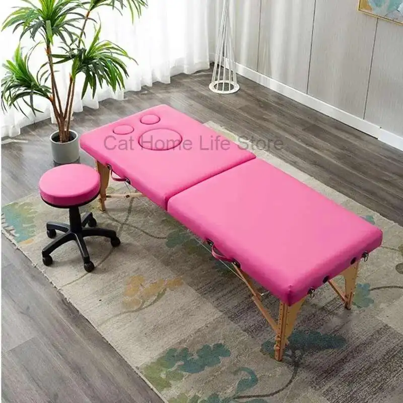 

Simplicity Portable Beautician Beds Barber Beauty Salon Massage Pink Bed Professional Tattoo Table Lash Maca Portatil Recliner