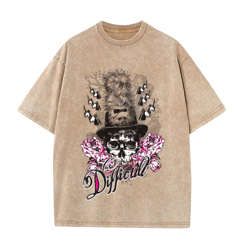 T-shirt manches courtes crâne femmes pulls unisexe surdimensionné T-shirt dames hauts Y2k vêtements Harajuku mode haut T-shirts