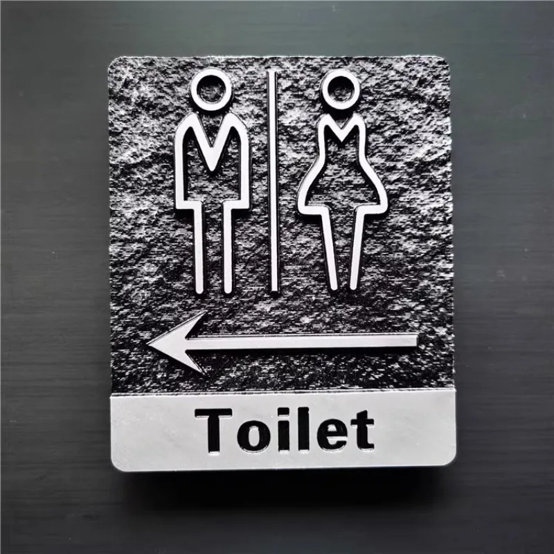

Bathroom Reminder Sign Men and Women Toilet Sign Creative Signage Instruction Signage Washroom Signage Sticker Bathroom Decor