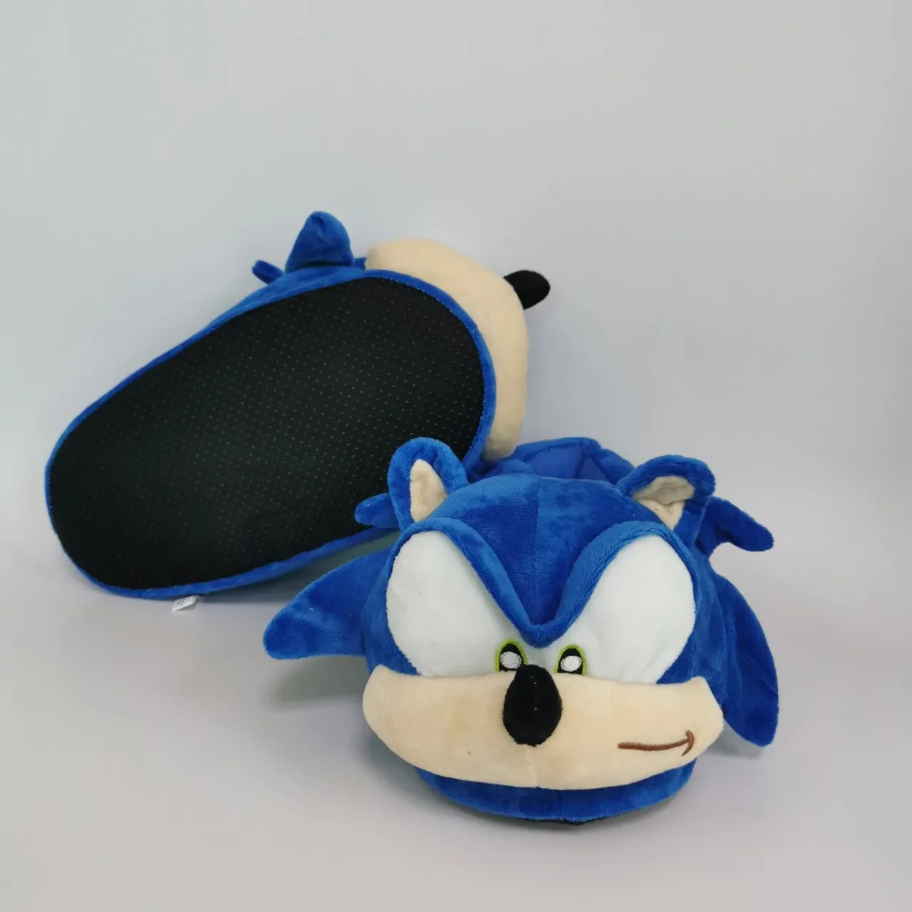 Sonic Plush Slippers Unisex Cotton Slippers Cute Cartoon Winter Sonic Furry Home Slipper Couple Indoor Warm Cotton Boot Slides