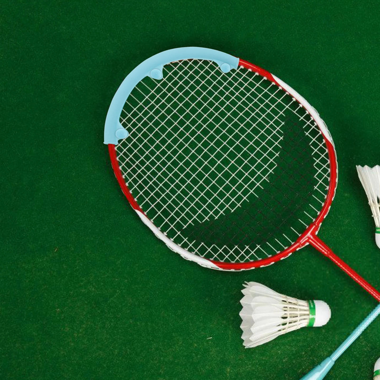 

1Pair Badminton Racket Frame Protector Silicone Wear Resistant Curved Front Sleeve Protective Cover Anti-Break Racquet Guard