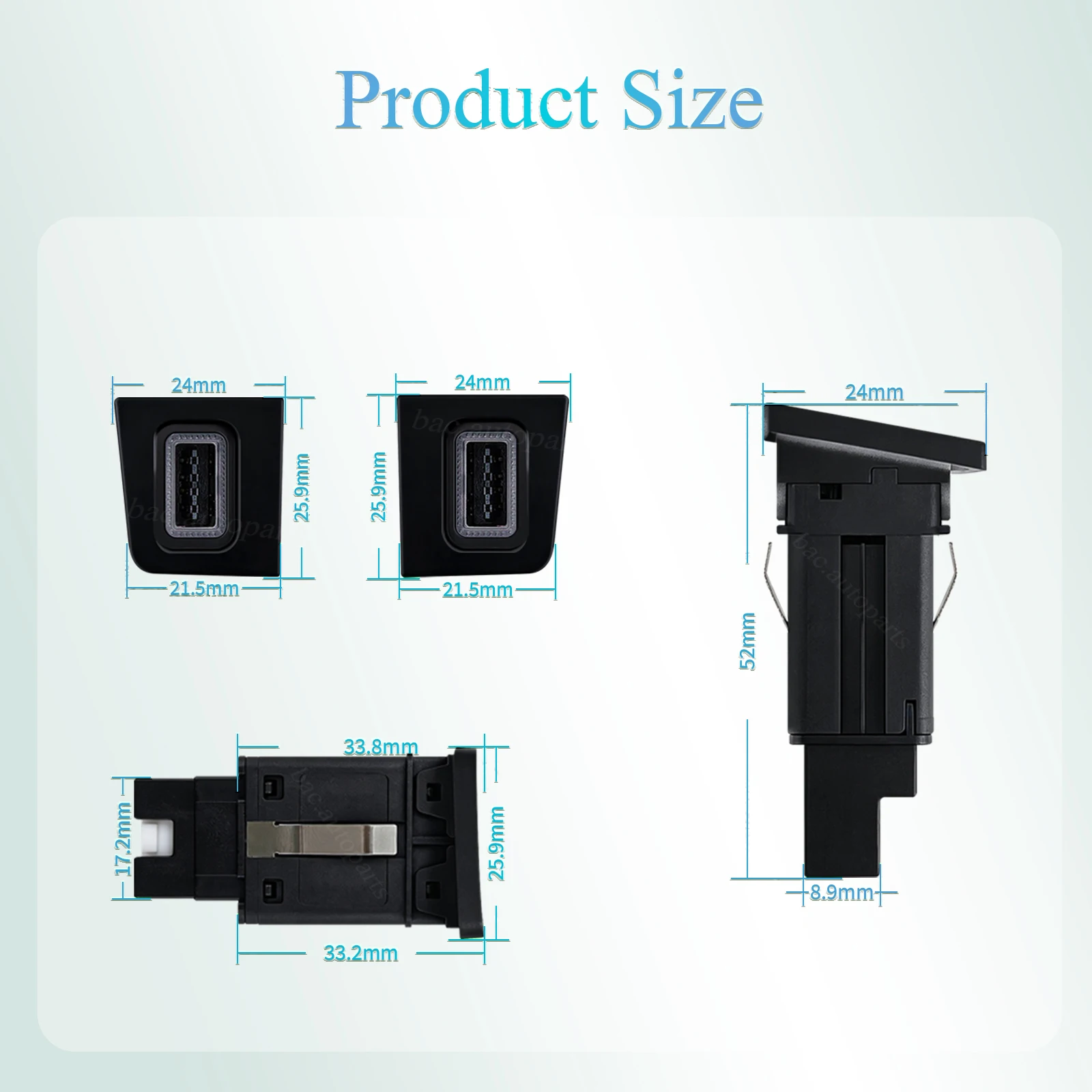 Dual USB Car Fast Charger Socket Type-C Type-A for VW Passat B6 CC Magotan B6 OEM Style Quick Charge Port Plug Play Accessory